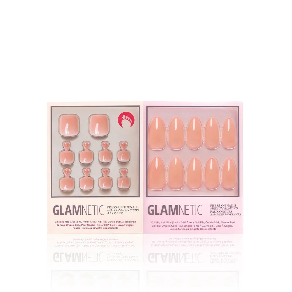Sheer Peach Mani Pedi