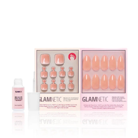 Sheer Peach Mani Pedi