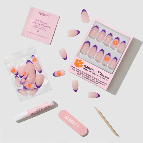 Clemson Tigers Press-On Nail Set