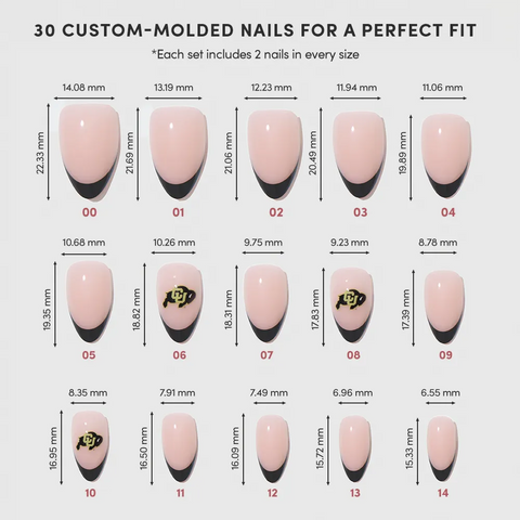 Colorado Buffaloes Press-On Nail Set