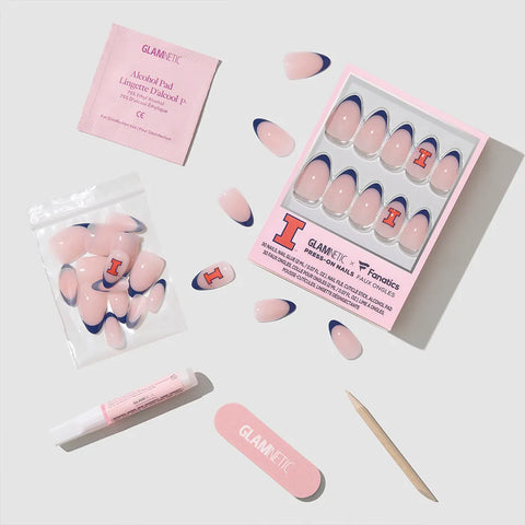 Illinois Fighting Illini Press-On Nail Set