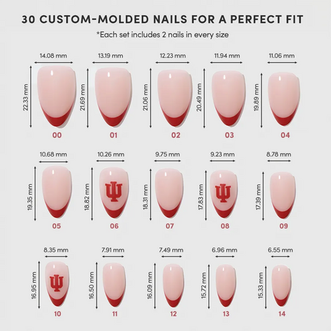 Indiana Hoosiers Press-On Nail Set