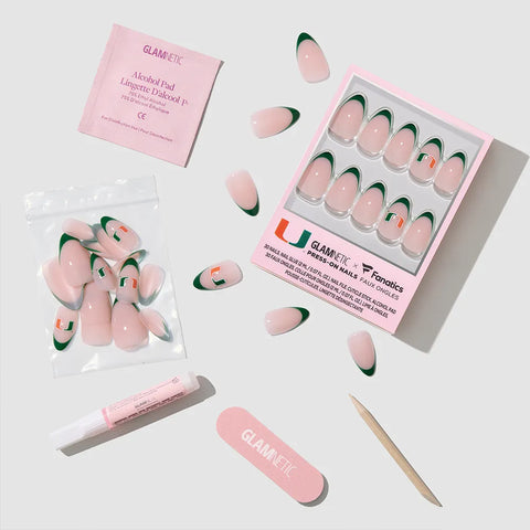 Miami Hurricanes Press-On Nail Set