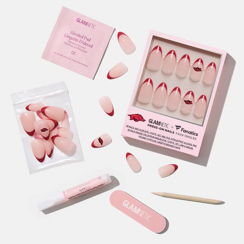 Arkansas Razorbacks Press-On Nail Set