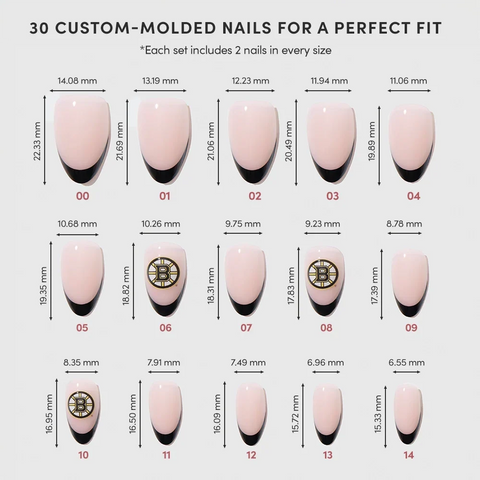 Boston Bruins Press-On Nail Set