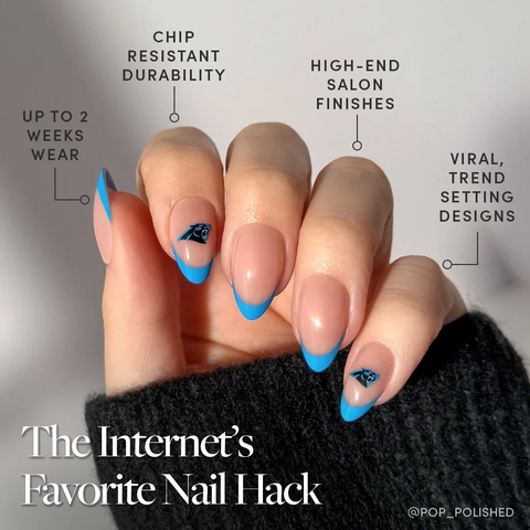 Carolina Panthers Press-On Nail Set