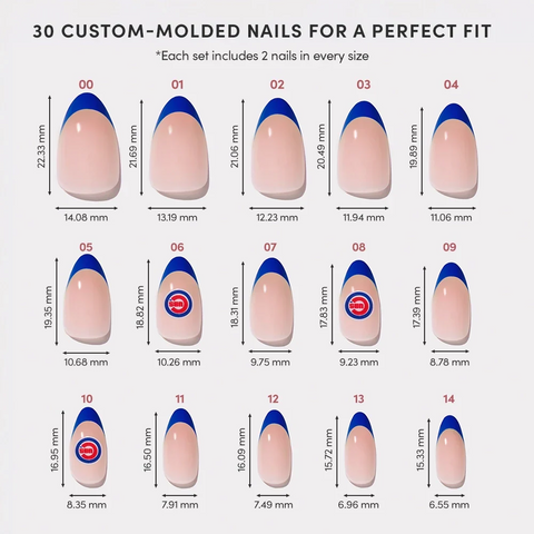 Chicago Cubs Press-On Nail Set
