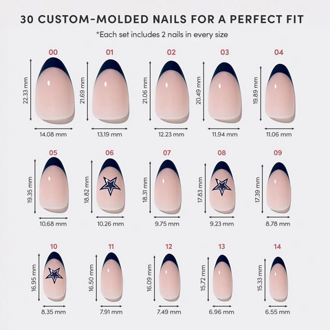 Dallas Cowboys Press-On Nail Set
