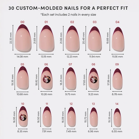 Florida State Seminoles Press-On Nail Set