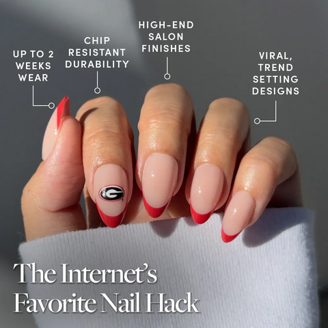 Georgia Bulldogs Press-On Nail Set