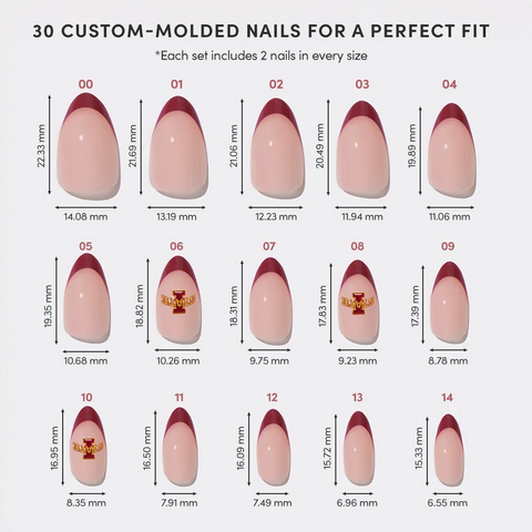 Iowa State Cyclones Press-On Nail Set