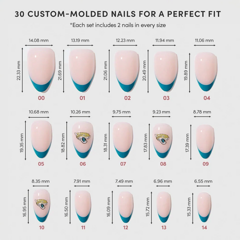 Jacksonville Jaguars Press-On Nail Set