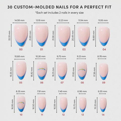 Los Angeles Chargers Press-On Nail Set