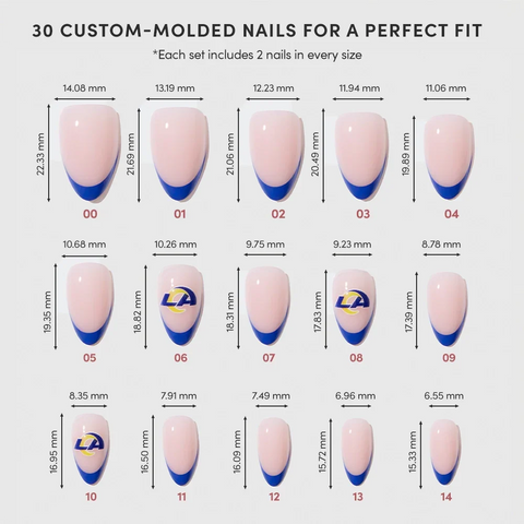 Los Angeles Rams Press-On Nail Set