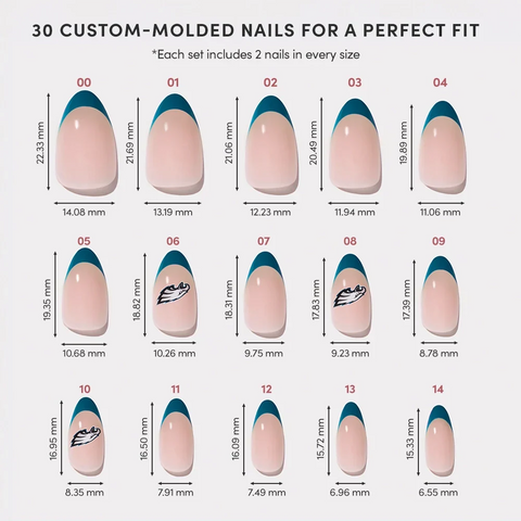 Philadelphia Eagles Press-On Nail Set