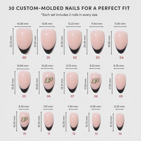 Purdue Boilermakers Press-On Nail Set