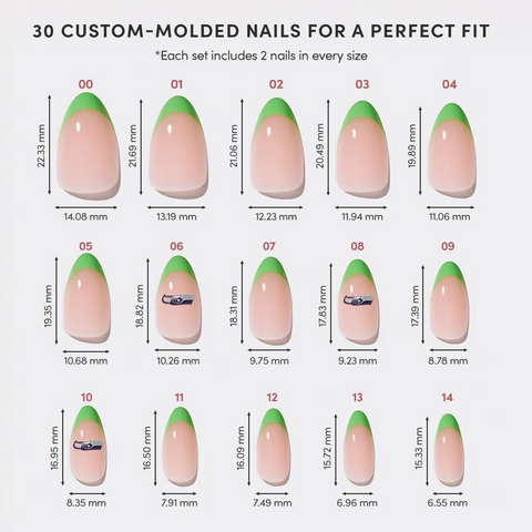 Seattle Seahawks Press-On Nail Set