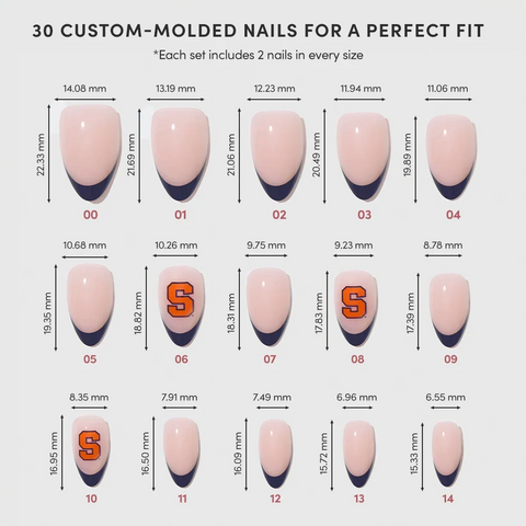 Syracuse Orange Press-On Nail Set
