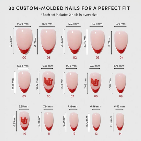 Utah Utes Press-On Nail Set