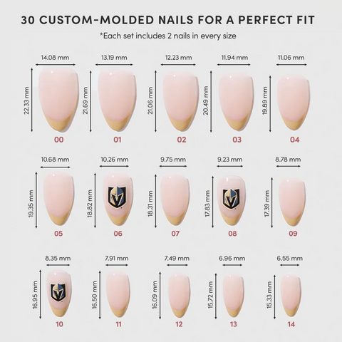 Vegas Golden Knights Press-On Nail Set