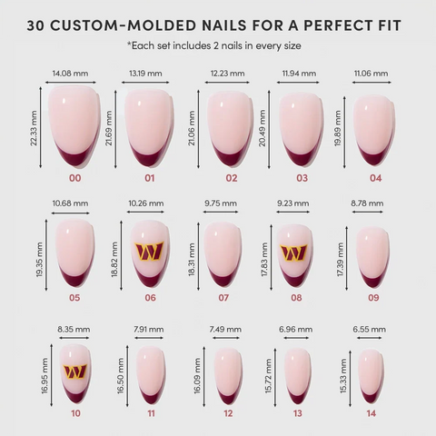 Washington Commanders Press-On Nail Set