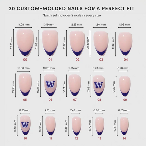 Washington Huskies Press-On Nail Set